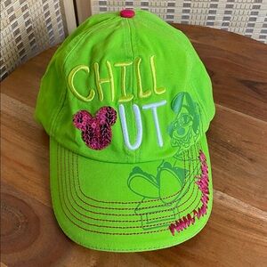 Woman’s Disney Parks Authentic Original “Chill Out” Lime Green Baseball Cap